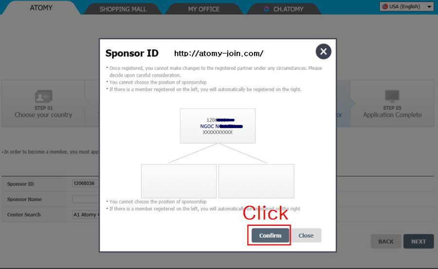 [atomy-join] us memer Registration_Step 8