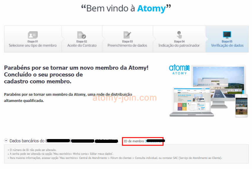 [atomy-join] Brazil memer Registration_Step 11