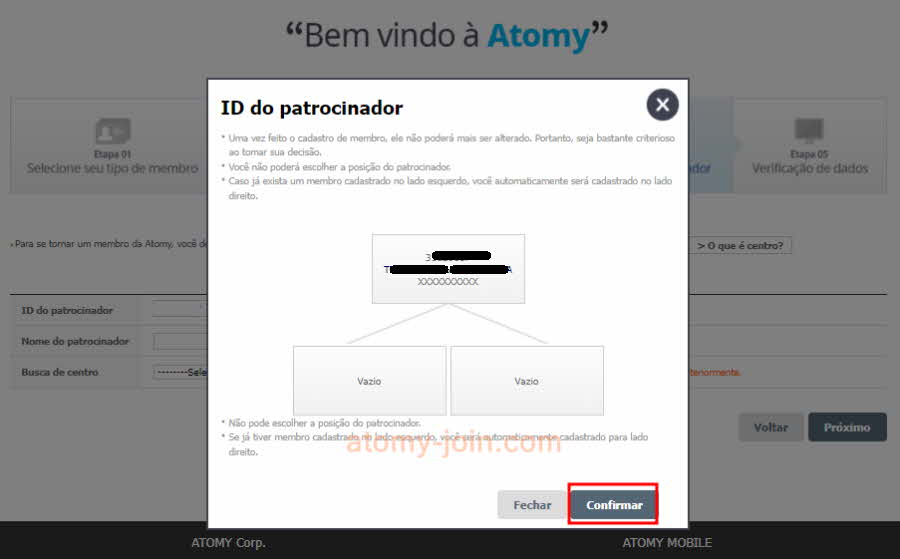 [atomy-join] Brazil memer Registration_Step 8