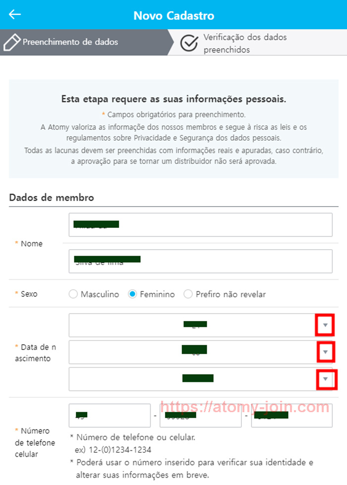 [atomy-join] Mobile - Brazil memer Registration_Step 4