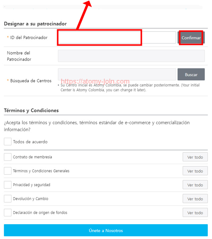 [atomy-join] Mobile - Colombia Memer Registration_Step 8