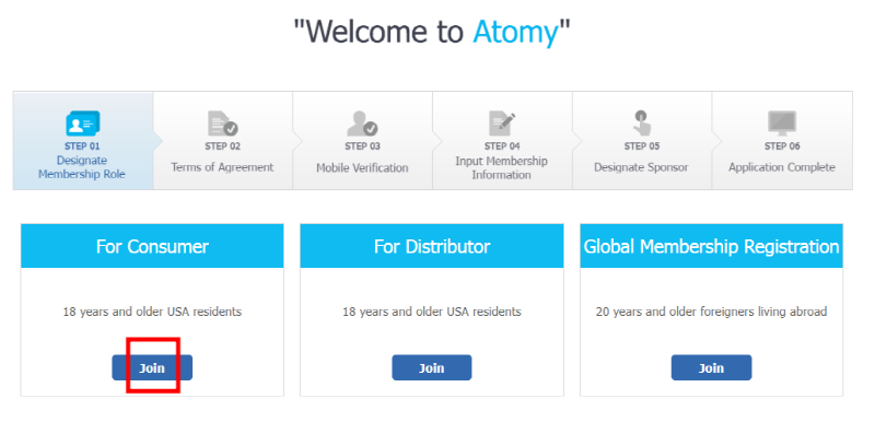 [atomy-join] us memer Registration_Step 3