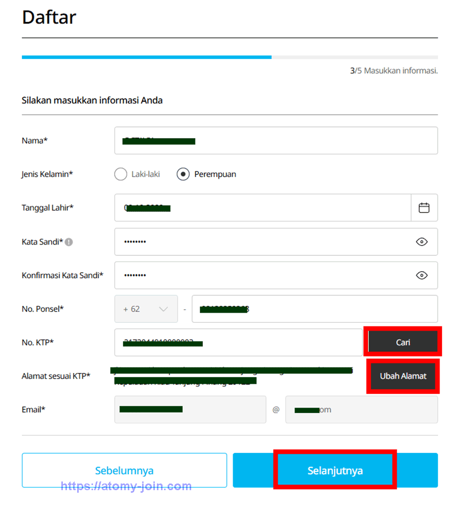 [atomy-join] Indonesia Memer Registration_Step 11