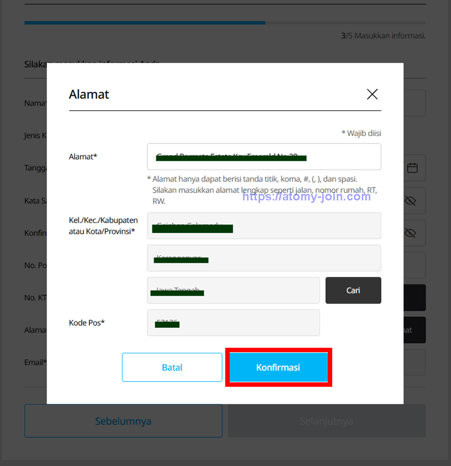 [atomy-join] Indonesia Memer Registration_Step 9