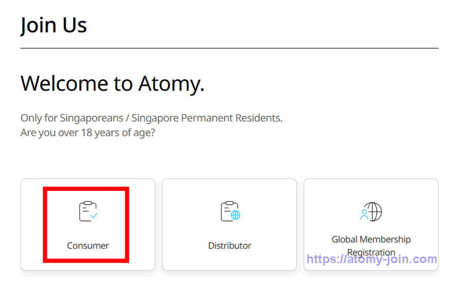 [atomy-join] singapore Memer Registration_Step 2