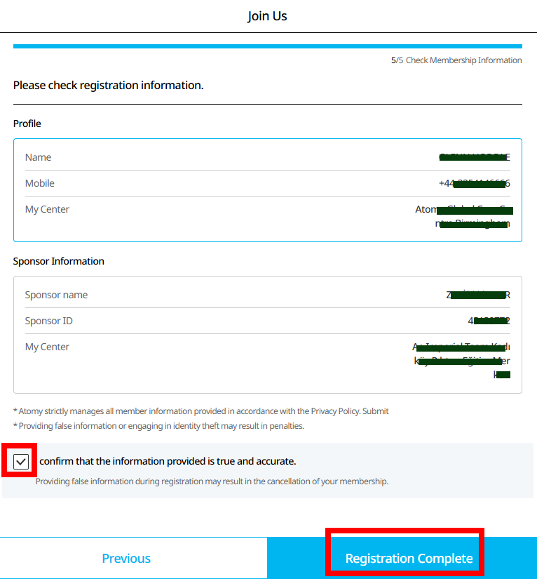 [atomy-join] Mobile - UK Memer Registration_Step 13
